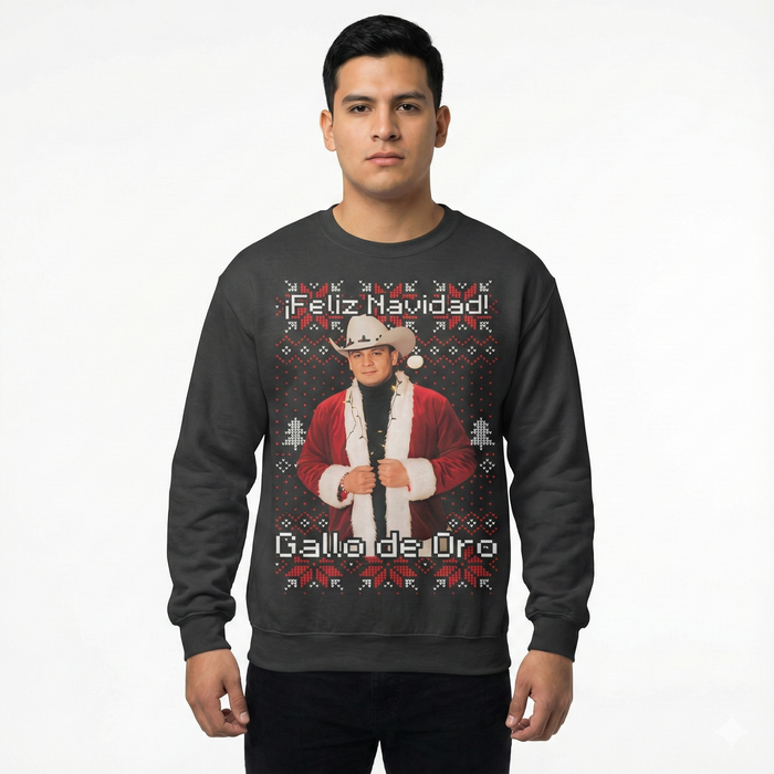 Sudadera Navideña Ugly Sweater Valentin Elizalde Gallo de Oro